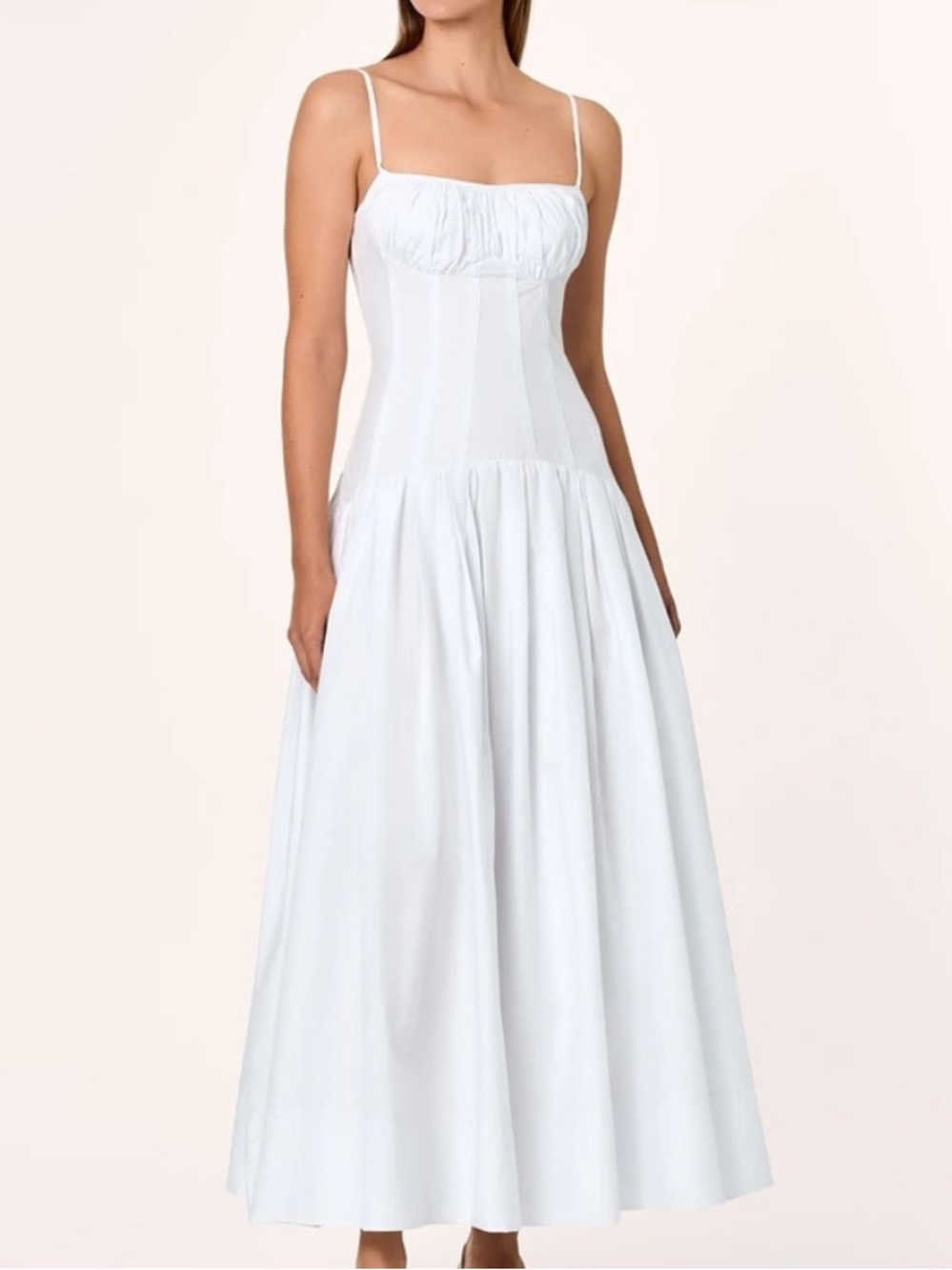 New Nicholas Dolma Maxi Dress Corset White Cotton 12